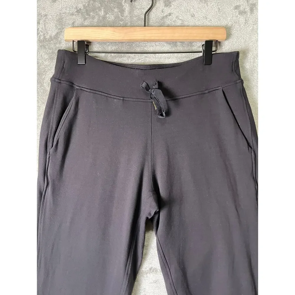 Lululemon Black High‎ Rise Drawstring Tapered Jogger Pants Women's Size 10